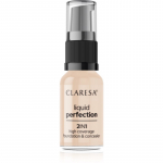 Claresa Liquid Perfection 2in1 T&auml;ielikult kattev jumestuskreem varjund 102 Warm Medium 18 g