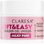 Claresa Soft&Easy Builder Gel Geeli aluskiht k&uuml;&uuml;ntele varjund Milky Pink 12 g