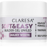 Claresa Soft&Easy Builder Gel Geeli aluskiht k&uuml;&uuml;ntele varjund Milky White 45 g