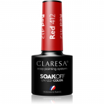 Claresa SoakOff UV/LED Color Take Me To The River Geelk&uuml;&uuml;nelakk varjund Red 412 5 g