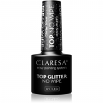 Claresa UV/LED Top Glitter No Wipe Geelpealislakk s&auml;delev varjund Glitter Silver 5 g