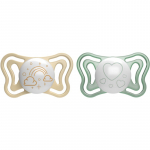 Chicco Physio Light Physio Forma Night lutt 2-6 m Gold/Green 2 tk