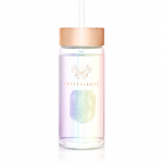 Crystallove Clear Quartz Straw Water Bottle veepudel k&otilde;rrega Hologram 400 ml