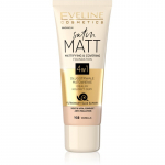 Eveline Cosmetics Satin Matt Matistav jumestuskreem teoekstraktiga varjund 102 Vanilla 30 ml