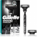 Gillette Mach3 Charcoal Raseerija + varuotsikud 2 tk