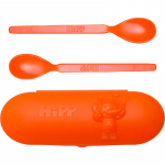 Hipp Spoons Set s&ouml;&ouml;giriistade komplekt reisile Orange
