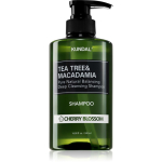 KUNDAL Tea Tree & Macadamia Cherry Blossom S&uuml;gavpuhastav &scaron;ampoon v&auml;rskendava toimega 500 ml