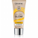Lirene ALL DAY GLOW! Kirgastav vedel jumestuskreem pikaajalise m&otilde;juga varjund 02 Natural 30 ml