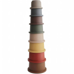 Mushie Stacking Cups Toy M&auml;nguasi kolm-&uuml;hes Retro 8 tk