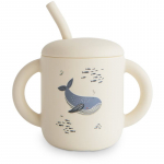 Mushie Silicone Training Cup Whales Tass k&otilde;rrega 270 ml