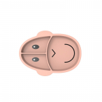 Matchstick Monkey Monkey Section Plate sektoriteks jagatud taldrik Dusty Pink 1 tk