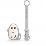 Matchstick Monkey Flat Face Teether & Soother Clip Kinkekomplekt lastele Grey