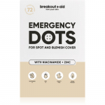 breakout + aid Emergency Dots For Spots and Blemishes Kohalik akneravi niatsiinamiidi ja tsingiga 72 tk