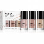 NOBEA Day-to-Day 3-Piece Gel-like Nail Polish set K&uuml;&uuml;nelakikomplekt Coffee Time