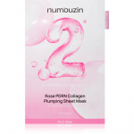 Numbuzin No. 2 Rose PDRN Collagen Plumping Sheet Mask Niisutav n&auml;o lehtmask s&auml;ra andva efektiga 5 tk