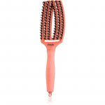 Olivia Garden Fingerbrush Boar & Nylon Juuksehari nailoni ja metssea harjastega Radiant Peach 1 tk