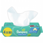 Pampers Fresh Clean Niisked salvr&auml;tikud lastele tundlikule nahale 4x80 tk