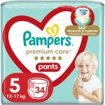 Pampers Premium Care Pants Size 5 &uuml;hekordselt kasutatavad p&uuml;ksm&auml;hkmed 11-17 kg 34 tk