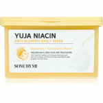 Some By Mi Yuja Niacin Anti Blemish Daily Mask Kirgastav n&auml;o lehtmask &uuml;htlase nahatooni jaoks suur pakk 30 tk