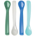 Tiny Twinkle Silicone Baby Spoons lusikas Boy 4 tk