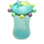 Melii Abacus Straw Sippy Cup Tass k&otilde;rrega Blue 340 ml