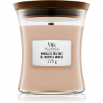 Woodwick Vanilla & Sea Salt l&otilde;hnak&uuml;&uuml;nal puidust taht 275 g
