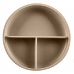 Zopa Silicone Divided Plate sektoriteks jagatud taldrik iminapaga Sand Beige 1 tk