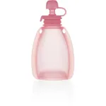 Zopa Silicone Refillable Baby Food Pouch toidukott 0 m+ Transparent Pink 120 ml