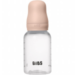 BIBS Anti-Colic Baby Bottle Latex koolikuid ennetav pudel kaut&scaron;ukist lutiga Blush 150 ml