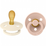 BIBS Colour Size 1: Symmetrical 0-6 months lutt Ivory / Blush 2 tk