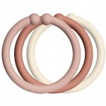 BIBS Loops riputusr&otilde;ngad Blush / Woodchuck / Ivory 12 tk