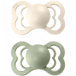 BIBS Supreme Natural Rubber Size 1: 0+ months lutt Ivory / Sage 2 tk