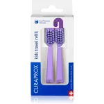 Curaprox Kids Travel refill Varuharjapead hambaharjale Purple 2 tk