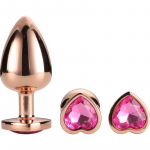 Dream Toys Gleaming Love Silver Plug Set anaaltappide komplekt Rose Gold Plug Set