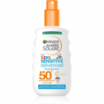 Garnier Ambre Solaire Advanced Sensitive Kids Pihustatav p&auml;ikesekaitselosjoon SPF 50+ 150 ml