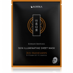 KORIKA Korean Heritage Jeju Mandarin & Vitamin B-C-E Complex Skin Illuminating Sheet Mask Kirgastav n&auml;o lehtmask 25 g