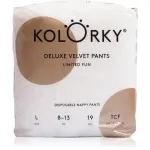 Kolorky Deluxe Velvet Pants Limited Fun m&auml;hkmekatted &uuml;hekordsed suurus L 8-13 kg 19 tk