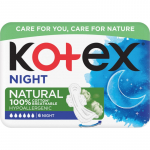 Kotex Natural Night H&uuml;gieenisidemed 6 tk