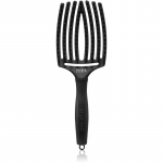 Olivia Garden Fingerbrush Boar & Nylon Juuksehari nailoni ja metssea harjastega Full Black L 1 tk