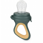 Petite&Mars Silicone Food Feeder 6m+ n&auml;rimislelu toitmiseks Green&Ochre 1 tk