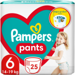 Pampers Pants Size 6 &uuml;hekordselt kasutatavad p&uuml;ksm&auml;hkmed 13-19 kg 25 tk