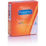 Pasante Taste Mix kondoomid maitse Blueberry, Strawberry, Mint 3 tk