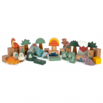 Small foot Wooden Building Blocks Dino aktiveeriv m&auml;nguasi puidust 12 m+ 34 tk