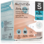 Suavinex Zero Zero Bottle Teat Beebipudeli lutti M Medium Flow 3 m+ 2 tk
