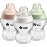 Tommee Tippee Natural Start Anti-Colic isesteriliseeruv lutipudel Slow Flow 0m+ 3x260 ml