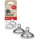 Tommee Tippee Natural Start Anti-Colic Teat Beebipudeli lutti Thick Feed 6m+ 2 tk
