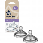 Tommee Tippee Natural Start Anti-Colic Teat Beebipudeli lutti Slow Flow 0m+ 2 tk