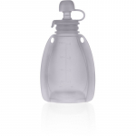 Zopa Silicone Refillable Baby Food Pouch toidukott 0 m+ Transparent Grey 120 ml