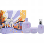 Alfaparf Milano Semi di Lino Smooth Holiday Kit Kinkekomplekt ohjeldamatutele ja k&auml;haratele juustele 3 tk