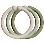 BIBS Loops riputusr&otilde;ngad Vanilla / Sage / Olive 12 tk